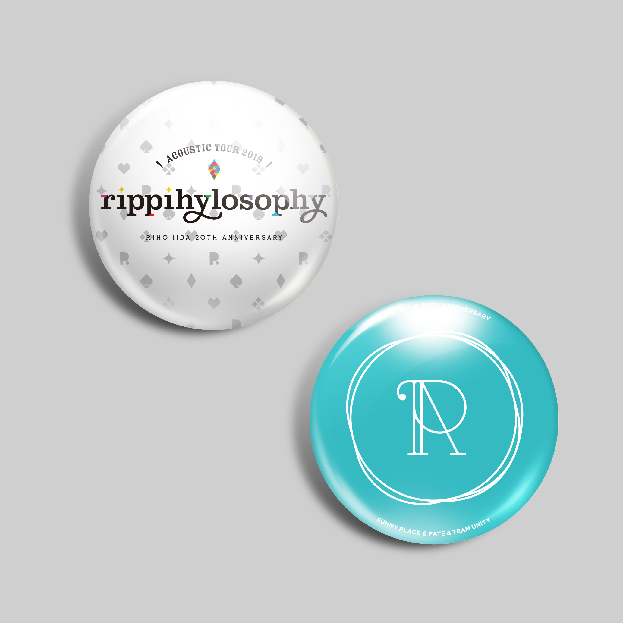 缶バッジ (２個セット) -rippihylosophy-diamond