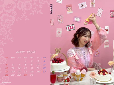 【カレンダー風壁紙：April2026】 Wallpaper （PC1600）