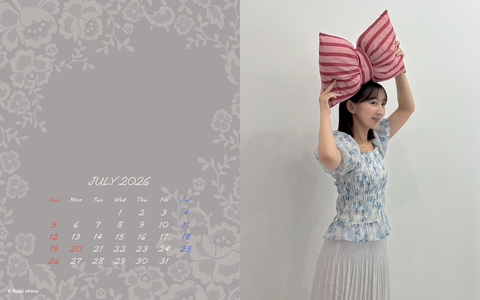 【カレンダー風壁紙：July2026】 Wallpaper （PC1920）