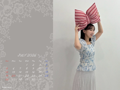 【カレンダー風壁紙：July2026】 Wallpaper （PC1600）