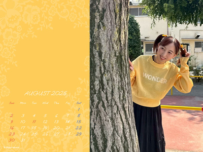 【カレンダー風壁紙：August2026】 Wallpaper （PC1600）
