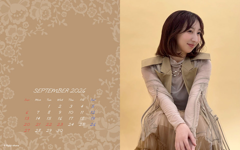 【カレンダー風壁紙：September2026】 Wallpaper （PC1920）