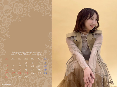 【カレンダー風壁紙：September2026】 Wallpaper （PC1600）