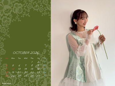 【カレンダー風壁紙：October2026】 Wallpaper （PC1600）